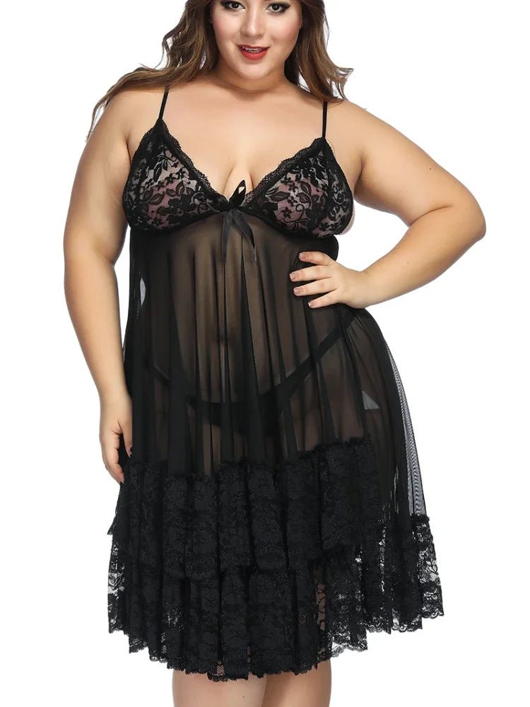 Sexy Women's Pajamas Sexy Underwear Lace Lace Slip Dress Large Size