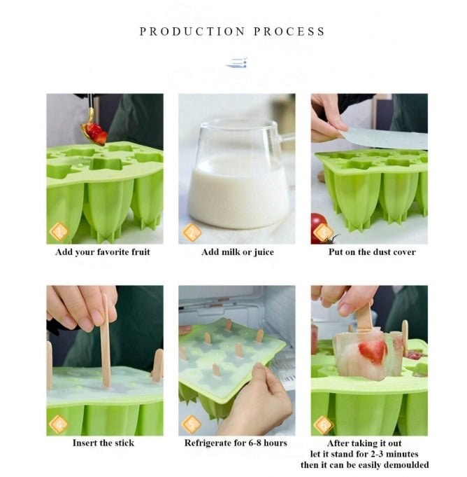 Six - Hole Spiral Silicone Ice Cream Mold