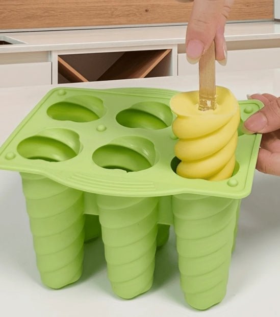 Six - Hole Spiral Silicone Ice Cream Mold