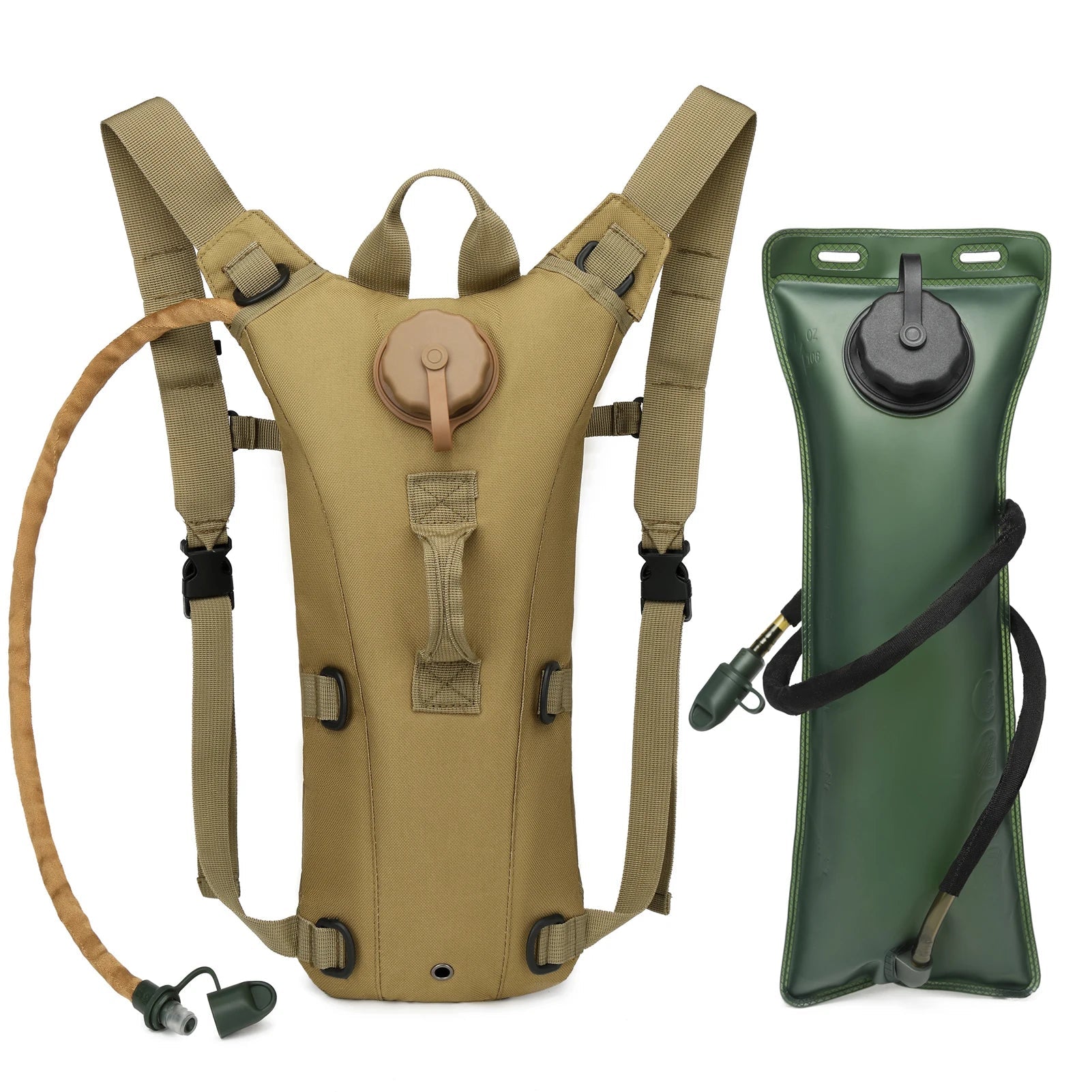Sport Hydration Pack Backpack Water - proof Nylon Water Bag with 3 Liter Bladder for Hiking Cycling Climbing