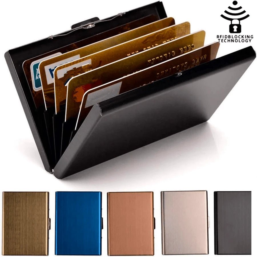 Stainless Steel Metal ID Female Or Male Black S For Women Wallets Men Wallet Black S For Women Gift Small Gifts Birthday Gifts Men Gift For Women Card Holder Wallet Business Card Holder Credit Card Holder For Men Mini Wallet Card Wallet Rfid Wallet