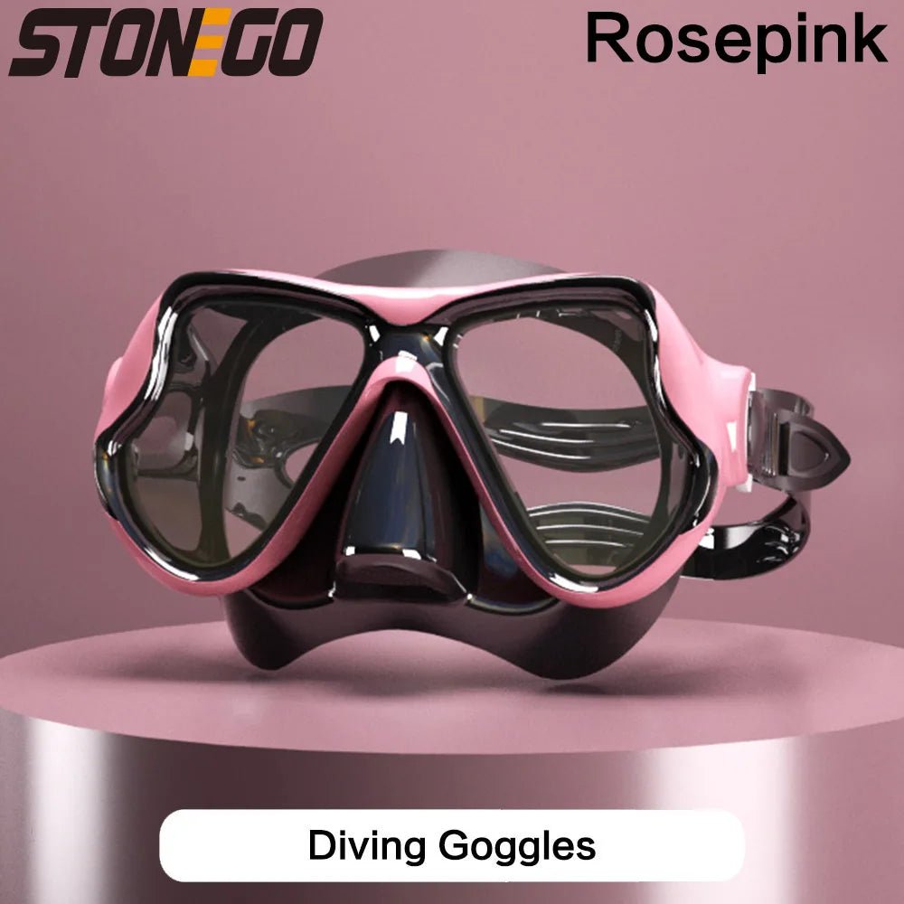 Stonego Diving Mask with Soft Silicone High Definition Tempered Glasses