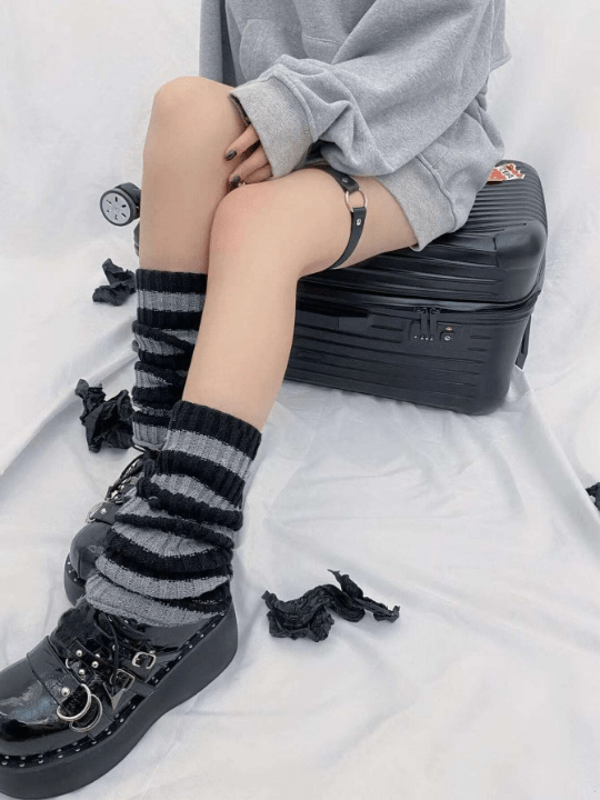Striped Pattern Leg Warmers - Lolli World Marketplace