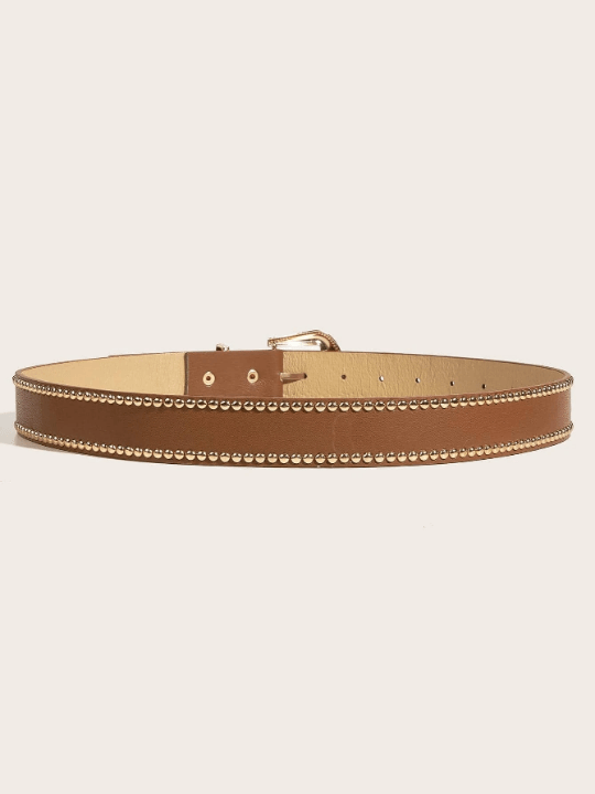 Studded Decor Geometric Buckle Belt - Lolli World Marketplace