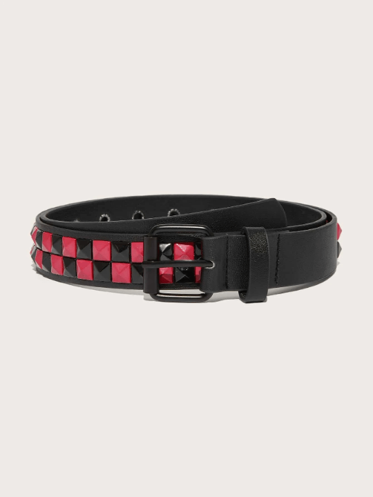 Studded Decor Square Buckle Belt - Lolli World Marketplace