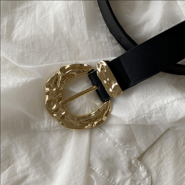 Textured Metal Buckle Belt PU Belt for Jeans Pants - Lolli World Marketplace