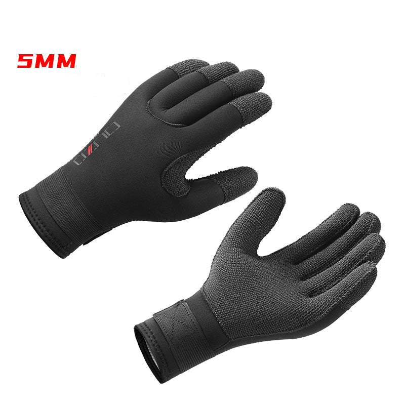 Thickening 5mm Kevlar Diving Gloves Keep Warm Wearable Scratch Proof Gloves Fish Hunting Diving Scuba Snorkeling Accessories