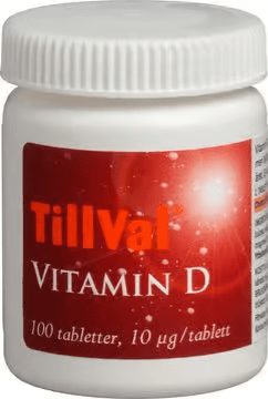 TillVal 10µg vitamin D 100 tablets