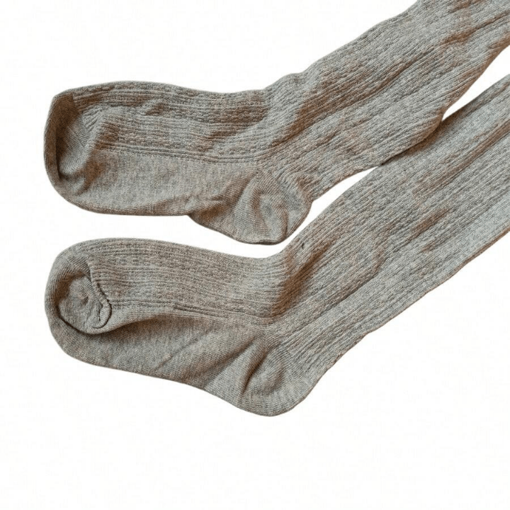 Twisted Light Grey Tights For Autumn And Winter, Keep Warm - Lolli World Marketplace