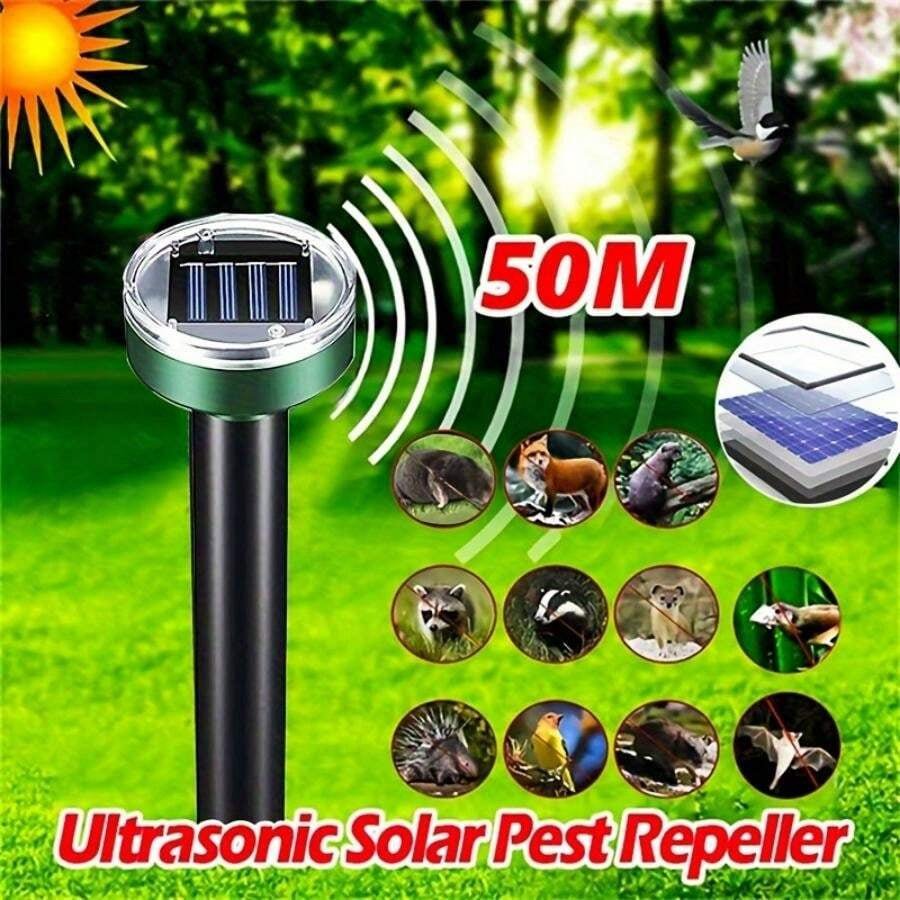 Ultrasonic Solar - Powered Pest Repeller With Motion Sensor