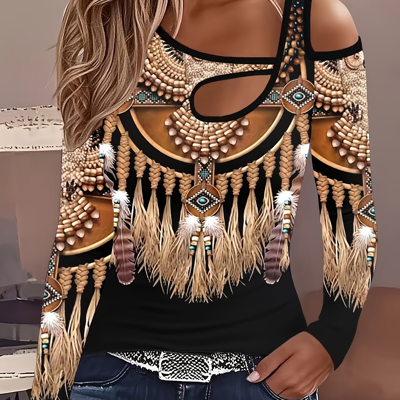Vacation - oriented Women's Printed Long - sleeve T-shirt
