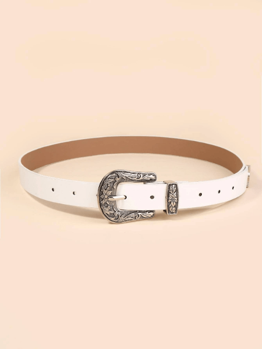 Western Style Buckle Belt For Women, Fashionable All - match Decorative Leather Belt - Lolli World Marketplace