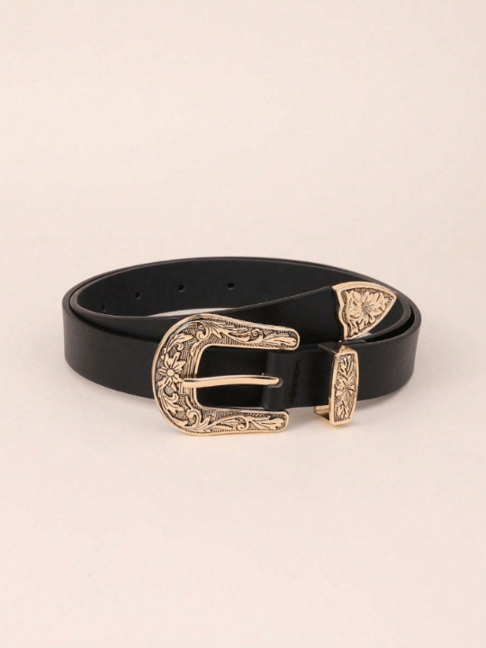 Western Style Buckle Belt For Women, Fashionable And Versatile Decorative Leather Belt - Lolli World Marketplace