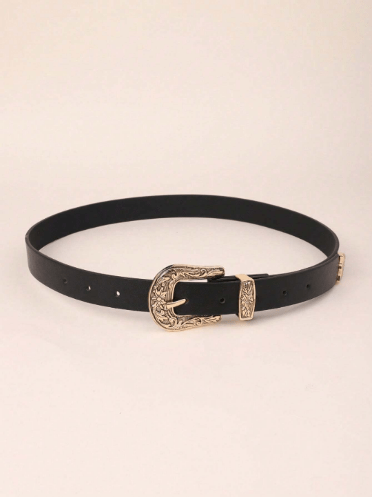Western Style Buckle Belt For Women, Fashionable And Versatile Decorative Leather Belt - Lolli World Marketplace