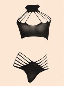 Women Sexy Hollow - Out Fishnet Teddy Lingerie