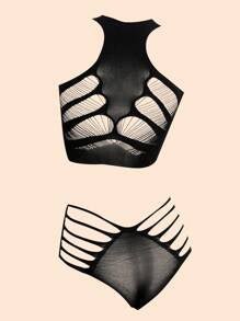 Women Sexy Hollow - Out Fishnet Teddy Lingerie