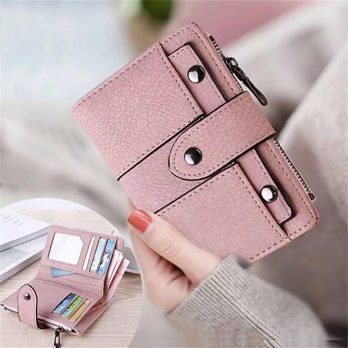 Women Wallets Short Pu Leather S Zipper & Hasp Multifunctional Large Capacity Bag Coin Card Holders Lightweight Fashion Modern Business ZipperCredit Card Business Casual Teachers' Day Teacher Gifts For Anniversary For Birthday Gift For Lady For Female Whi