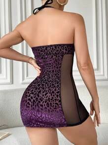 Women's Burnt Purple Hot Fabric U - Neck Dress