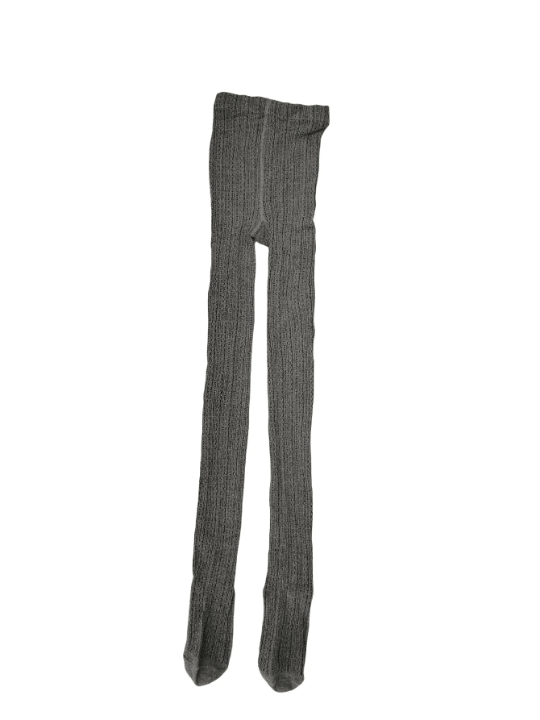 Women's Middle Gray Marled Cable Knit Tights For Autumn/Winter/Early Spring - Lolli World Marketplace