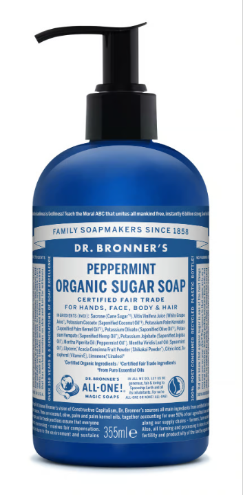 Dr. Bronner's Peppermint Liquid Soap 355ml