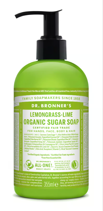 Dr. Bronner Lemongrass Lime Organic Sugar Soap 355 ml