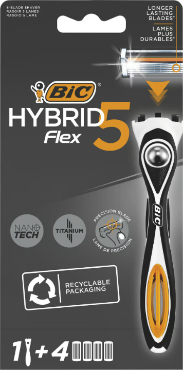 BIC Hybrid 5 Flex Razor 1 + 4