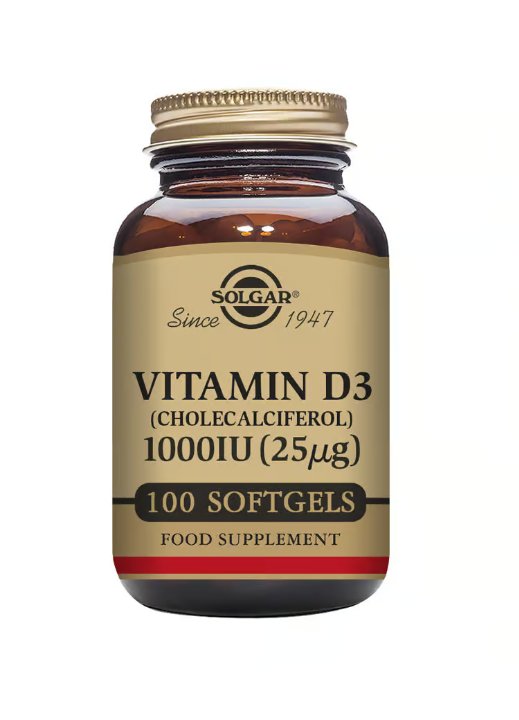 SolgarVitamin D3 25 ug Cholecalciferol 100 capsules