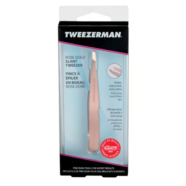 TWEEZERMAN Slant Tweezer Rose Gold 1pc