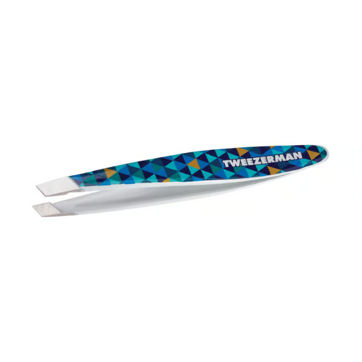 TWEEZERMAN Mini Slant Tweezer Blue Mosaic 1pc