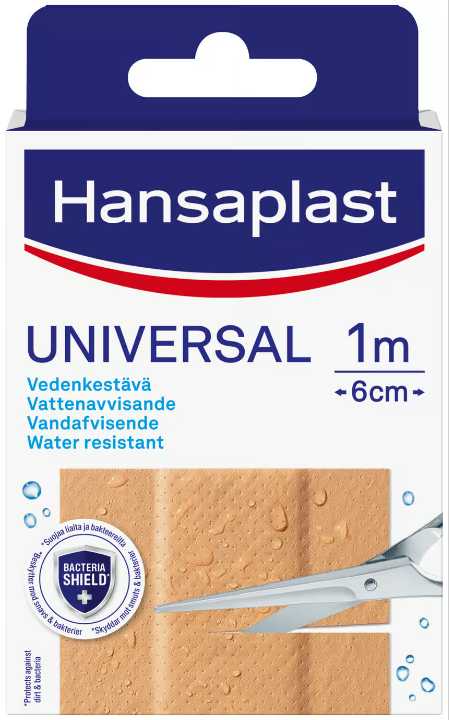 Hansaplast Universal Waterproof Plaster 1 mx 6 cm