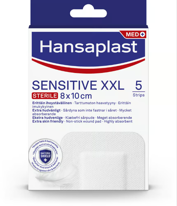 Hansaplast Sensitive XXL 8X10CM 5PCS