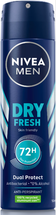 NIVEA MEN Dry Fresh Dual Protect Deo Spray 150 ml