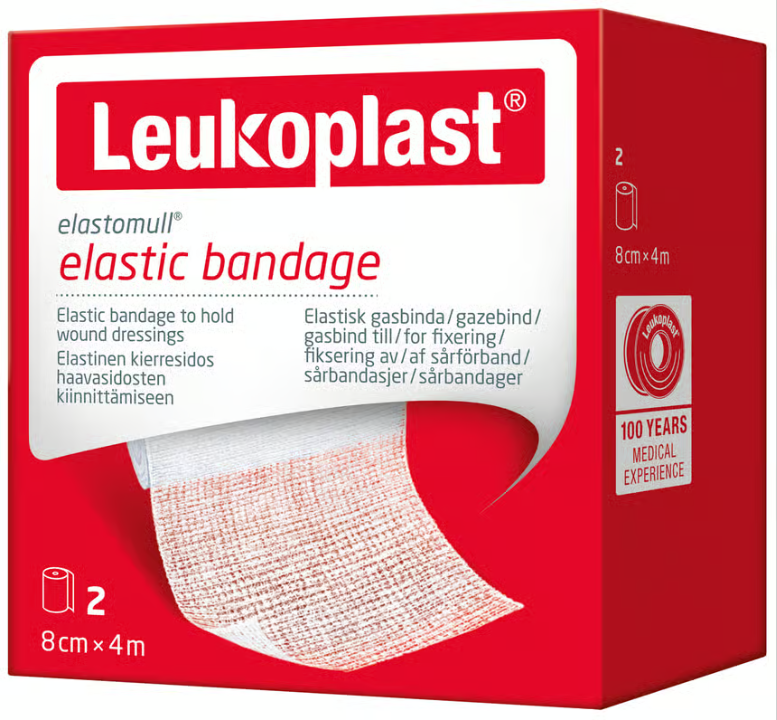 Leukoplast Elastomull 8cm x 4m 2 pcs