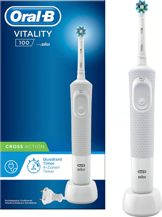 Oral-B Vitality 100 Cross Action Electric toothbrush White 1 pc