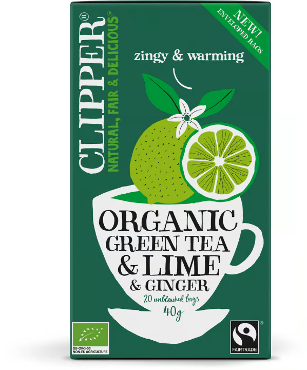 Clipper Organic Green Tea Lime & Ginger 20 pcs