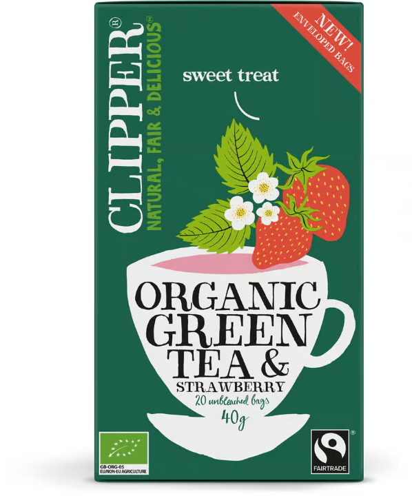 Clipper Green Tea Strawberry 20 tea bags | Apohem