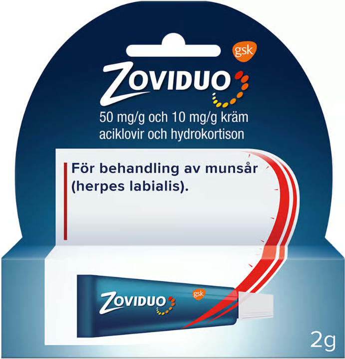 Zoviduo 2g cream hydrocortisone tube