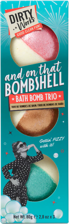 Dirty Works And On That Bombshell Bath Bomb Trio 3 x 80