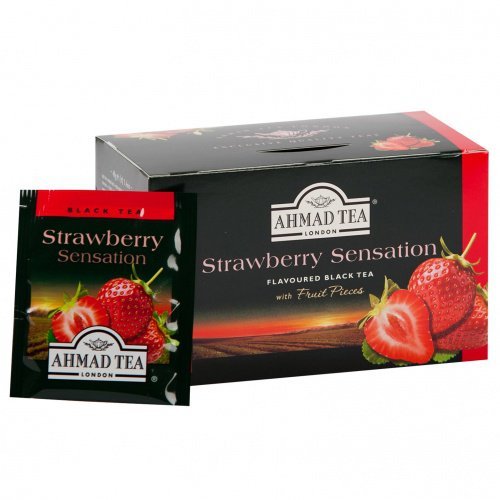 Ahmad Black Fruit Tea. Strawberry Sensation 20bags