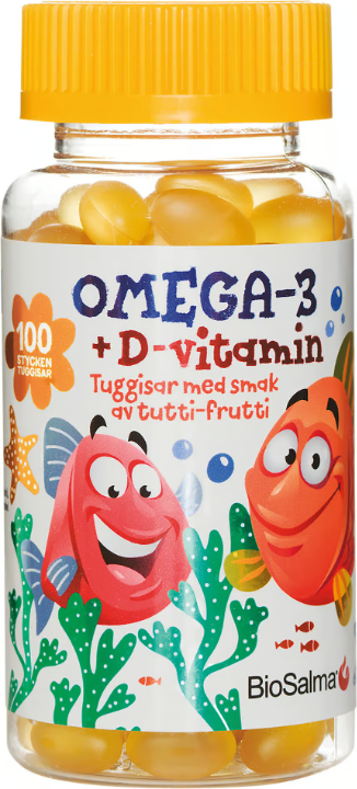 BioSalma Omega-3 + Vitamin D Chewables Children 100 pcs
