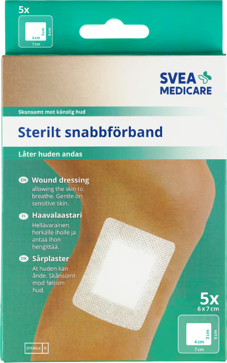 Svea Medicare Sterile Quick Dressing 6 x 7 cm 5 pcs