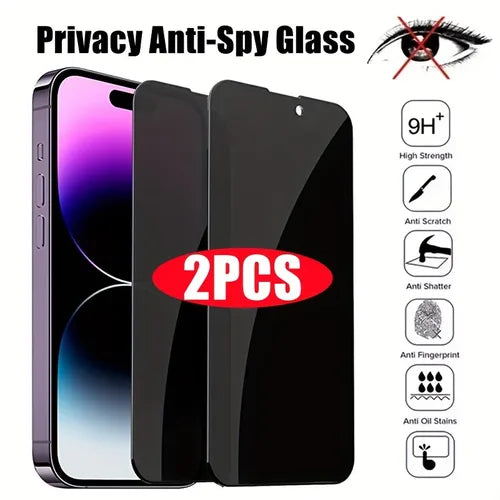 2pcs Privacy Screen Protector For Iphone 14Pro Max 14 14Pro 14Plus 13 13Pro 13Pro Max Privacy Protection Tempered Glass