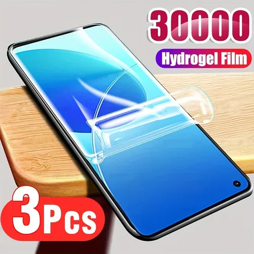 3pcs Hydrogel Film Screen Protector For OPPO A73 4G/A73 5G/A53S 2020/A93 5G/A53 4G/A53 5G/A53 5G/K7X