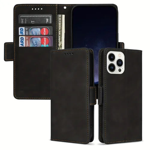 Luxury Flip Folio Book Phone Case Protective Cover Women Men For IPhone 14 Pro Max 14 14pro 14plus With Card Slot And Stand