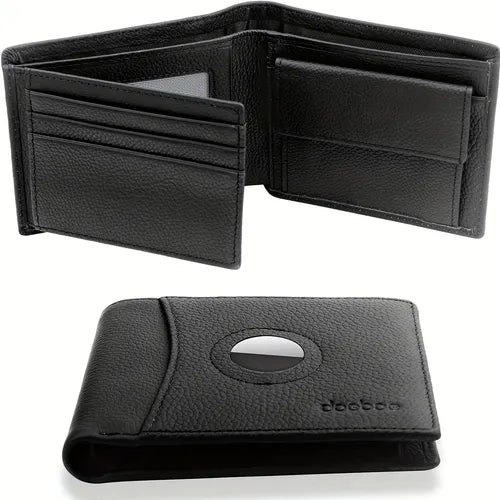 Wallet Trifold With Coin Pocket Wallet RFID Blocking Credit Card Wallet For Men Genuine Leather
