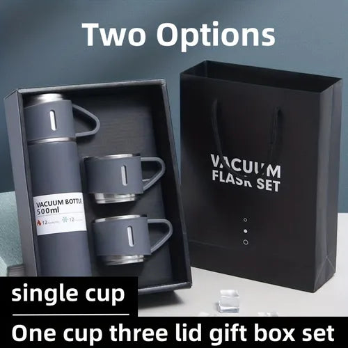 1pc/1Set Stainless Steel Thermal Cup, With Gift Box Set, Double Layer Leakproof Insulated Water Bottle, Keeps Hot And Cold Drinks For Hours, Suitable For Cycling, Backpacking, Office Or Car, School, Party, Camping, Travel Accessories