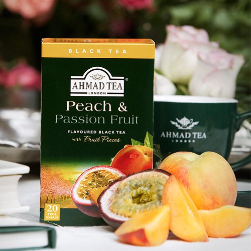 Ahmad Black Fruit Tea. Peach & Passion Fruit 20bags