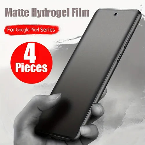 [4pcs] Matte Soft Hydrogel Film, Full Cover Screen Protector For Google Pixel 7 6 5 4 3 3A 4A 5A 6A 6pro 7pro 7A 3XL 4XL PRO XL [anti-fingerprint]