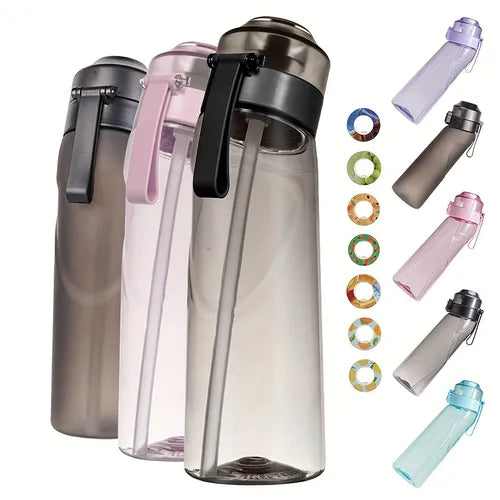 1pc, Water Bottle, Sports Water Bottle With Straw, Plastic Water Bottle, Transparent Large Capacity Water Bottle, Portable Simple Water Bottle, Outdoor Sports Bottles, 650ml/220oz