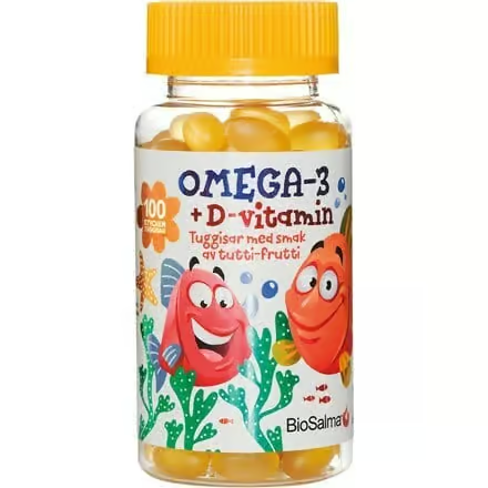 BioSalma Omega-3 + Vitamin D Chewables Children 100 pcs
